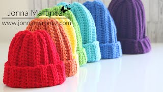 Easiest Worsted Crochet Hat | Easy Ribbed Adult Hat | Beginner Friendly | Unisex Hat #crochetbeanie