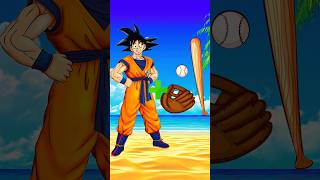 DB CHARACTERS PLAYING BASEBALL MODE ⚾️ 👀 #db #goku #baseballmode