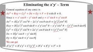 Celebrity # Grade 12 Math (ch 6) Eliminating the 𝒙’𝒚’ – Term Profile
