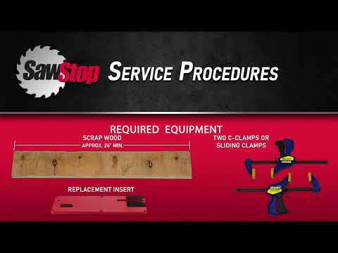 SawStop Service Tip: Preparing a Replacement Insert for the Compact Table Saw