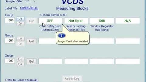 VCDS central conv measure block