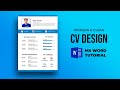 CV Design in MS Word | How to make Resume for job | Resume format