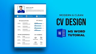 CV Design in MS Word | How to make Resume for job | Resume format