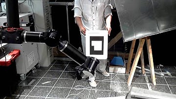 MK2 robotic arm tracking an AR marker using a depth camera