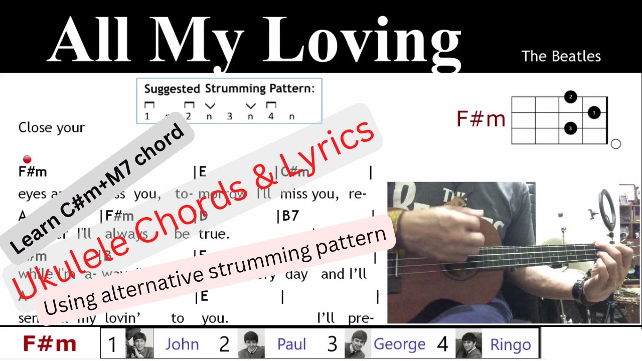 All My Loving - Ukulele Chords & Lyrics with Demo - The Beatles