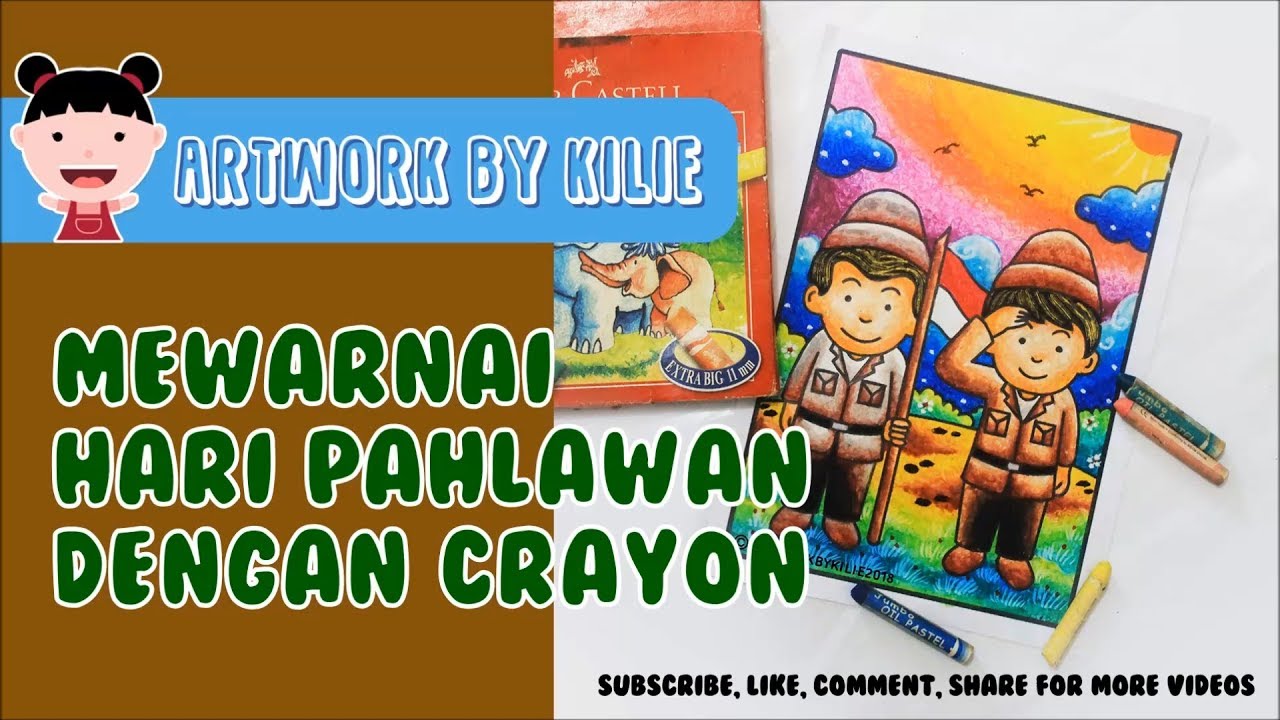 Mewarnai Tema Hari Pahlawan Art Tutorial 8 Youtube