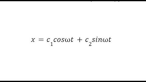 [Tagalog] ELIMINATION OF ARBITRARY CONSTANTS #06 |  x=c1coswt+c2sinwt