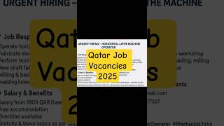 Qatar Job Vacancies 2025 #qatarjobs #dubaijobs #abroadjobs #omanjobs #mumbai #agency #blissuniversal