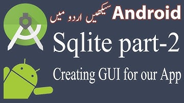 43. Android Sqlite Database Tutorial 2 - Creating UI for our app - Urdu/Hindi