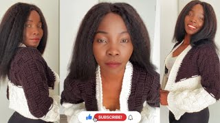 How To Crochet A Basket Weave Cropped Cardigan | Easy Step by Step Tutorial for Beginners