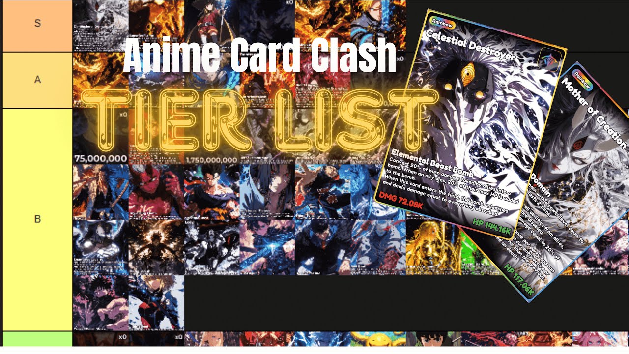 Anime Card Clash Tierlist