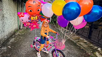 AQILA DAPAT SURPRISE SEPEDA BALON BERHADIAH DARI PAPA
