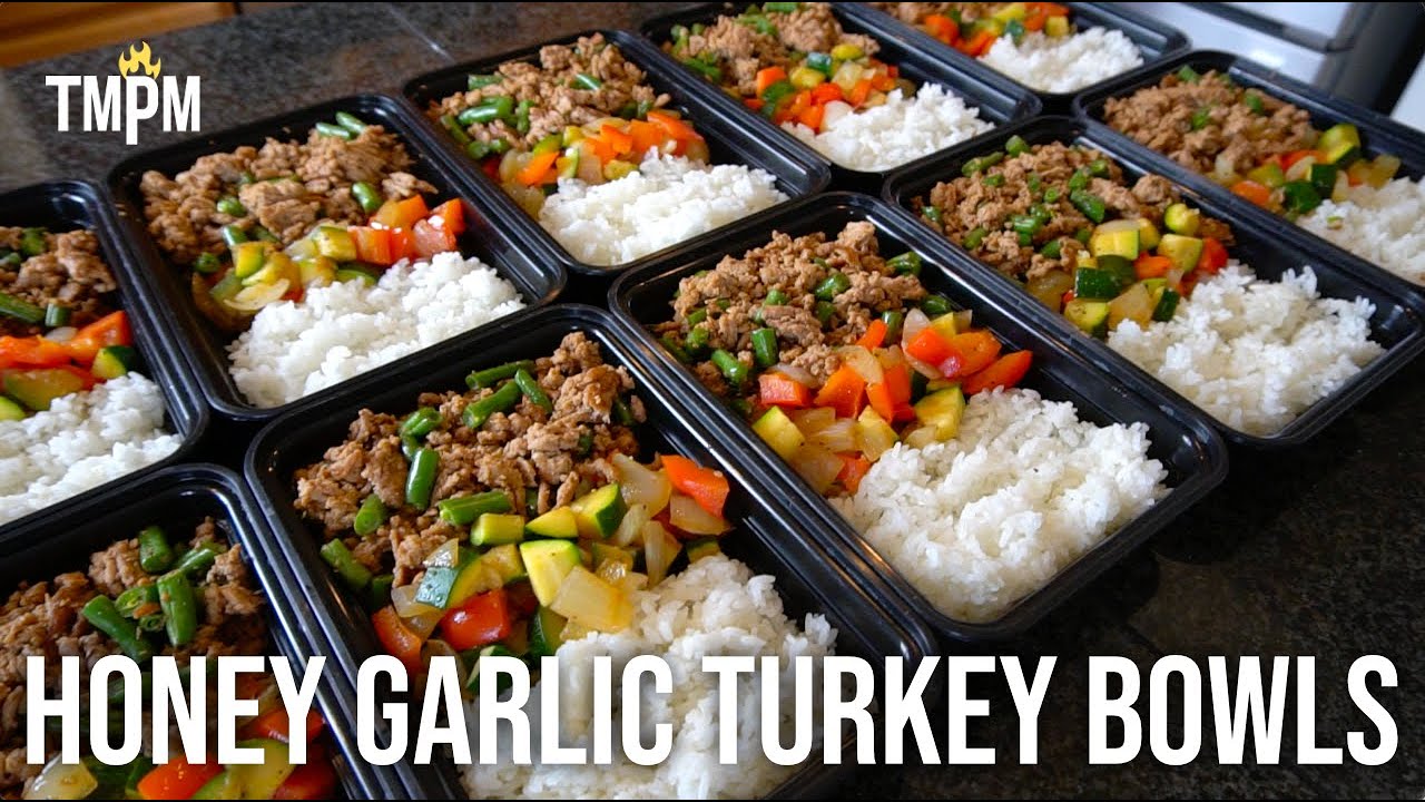 Honey Garlic Turkey Bowls Meal Prep Low Calorie, 1 Hour Meal Prep