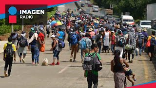 Caravana migrante se enfrenta a las altas temperaturas de México