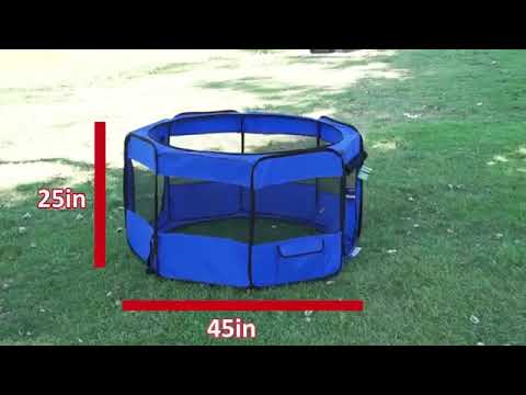 portable-foldable-playpen-pet-dog-crate-room-puppy-exercise-kennel
