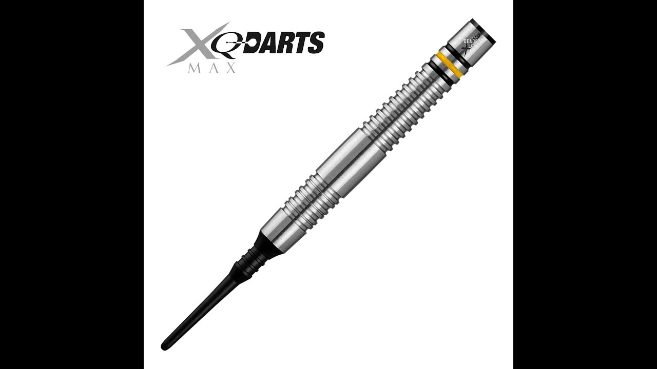 XQMax Reactor M2 Soft Tip Darts - 19gms - Barrel Weight 17.5gms - Black with Yellow - D1174