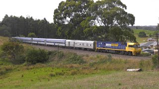 RARE INDIAN PACIFIC VIA ADELAIDE HILLS, OVERNIGHT OVERLAND & GREAT SOUTHERN TRAIN