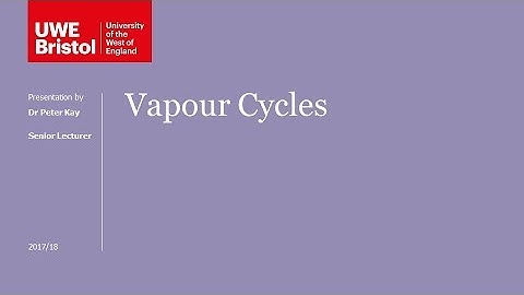 Vapour Cycles - Part 1 of 4 - Introduction and Rankine Cycle