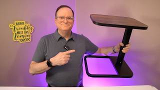 Celebrity Adjustable Height C Shaped End Table Wealth