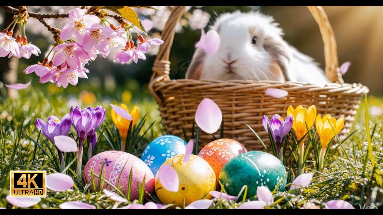 Easter Egg Bunny Rabbit | TV Screensaver | Framed Art | Wallpaper | 4k