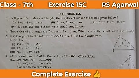 Class 7th RS Agarwal exercise 15C || Exercise 15c class 7 || Maths RS Agarwal | RS Agarwal maths