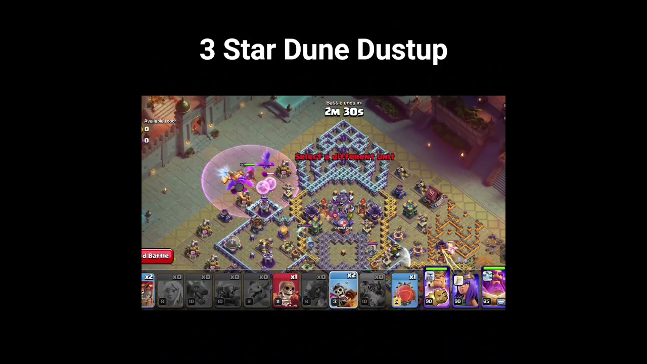 Easily 3 star CoC Dune Dustup Challenge. 