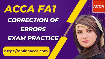 ACCA FA1 - Correction of errors Kaplan Questions 218,219,220,221 | Recording Financial Transactions