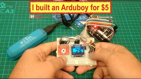 I built an Arduboy for $5, using an  Arduino Uno and Arduboy2 library. Code & schematics in comments