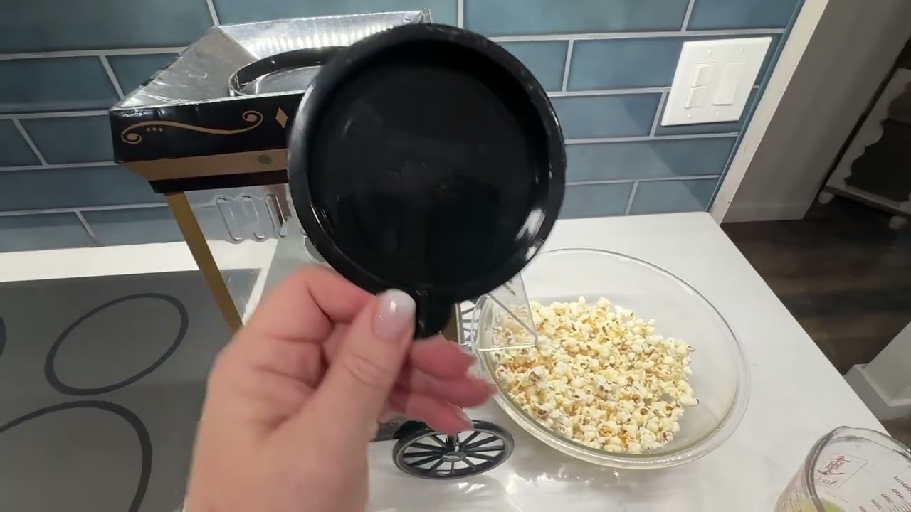 Nostalgia Vintage Hot-Air Popcorn Maker Machine - Makes Up to 12 Cups   