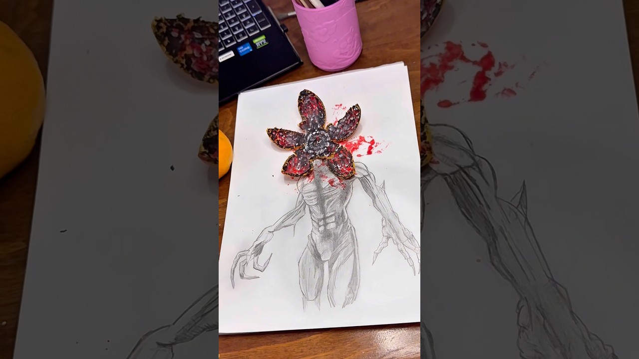 Stranger Things | Demogorgon from Mandarin Peel 🍊 #demogorgon #strangerthings #mandarinpeel #art