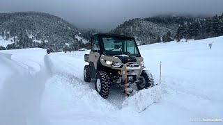 Plowing With 2023 Can Am Defender Limited