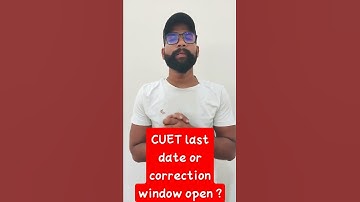 CUET correction window open? #shorts