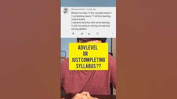 Syllabus Completion vs Advanced Level ⁉️🔥#jee#jee2025#jeemains#iit#jee#pw#shorts#jee2026#jeetips