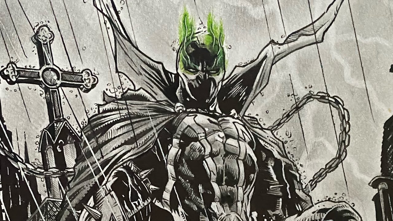 Spawn Ink Batman and Spawn Ink Timelapse - YouTube