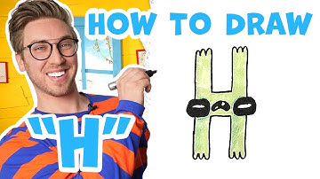 How to Draw "H" From Alphabet Lore | Drawing Lessons For Kids | Easy Step by Step