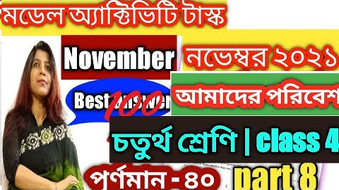 model activity task class 4 environmental science part 8 |amader poribesh |40 marks