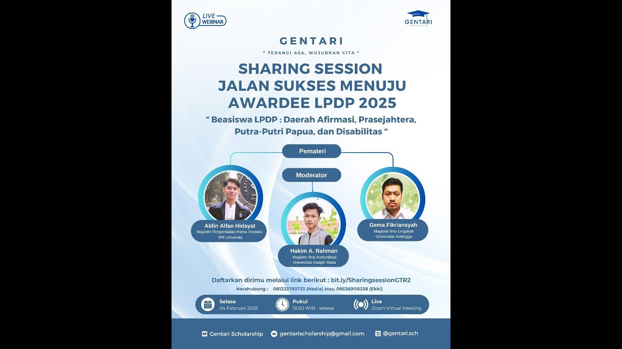 Sharing Session Jalan Sukses Menuju Awardee LPDP 2025 "Beasiswa LPDP ...