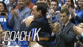 Coach K Passes Dean Smith For Single-School Win Record | Coach 1K Moments