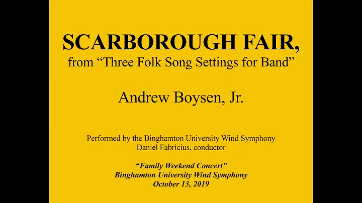 Scarborough Fair, from Three Folk Song Settings fo...