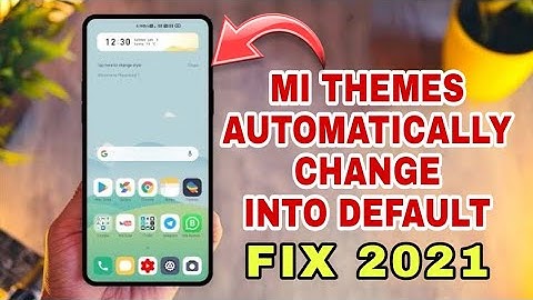 Mi themes Automatically changing into default theme || Solve error in one minute English \\ Hindi 😁