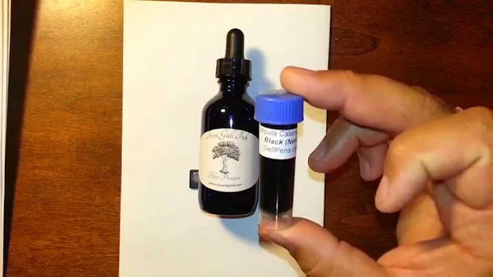 Comparing Iron Gall ink and Fountain pen ink on inexpensive paper