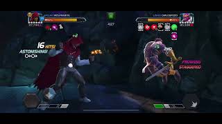 MCoC Hood vs Baron Zemo on node 43 (magic thief, hazards shift shock and incinerate)