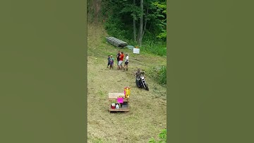 Street bike climbs enduro hill climb