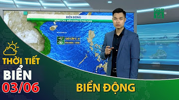 Thời tiết biển ngày 03/06/2023:Nam Biển Đông, có gió mạnh cấp 5, cấp 6, biển động | VTC14