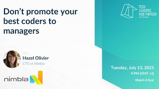 Don’t promote your best coders to managers | Tech Leaders Hub Fintech #3