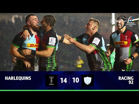 Harlequins v racing 92 (14-10) | quins edge past 14-man racing | champions cup highlights