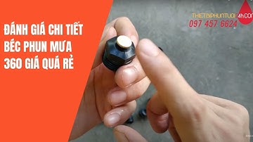 Béc phun mưa phun sương GIÁ RẺ tưới tròn 360 đầu béc chỉnh được tia nước tầm phun rộng