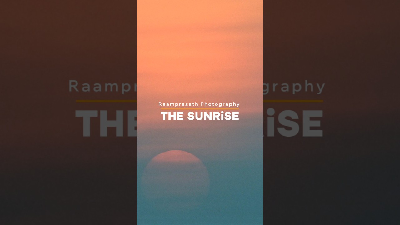 Sunrise Photography - YouTube