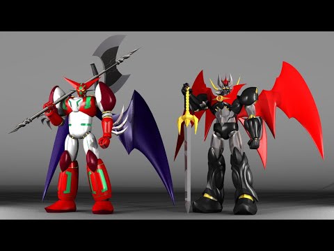 【3Dモデリング】Shadeでスーパーロボットをつくってみた『マジンカイザー対真ゲッターロボ』