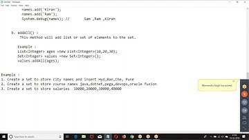 7. Set by Satish Myla sir #salesforce #Development #admin #salesforceDevelopment